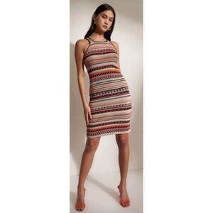 Callahan Knitwear Chic Boho Rosario Sleeveless Bodycon Knit Dress Size XXL NWT